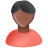 user male black red Icon